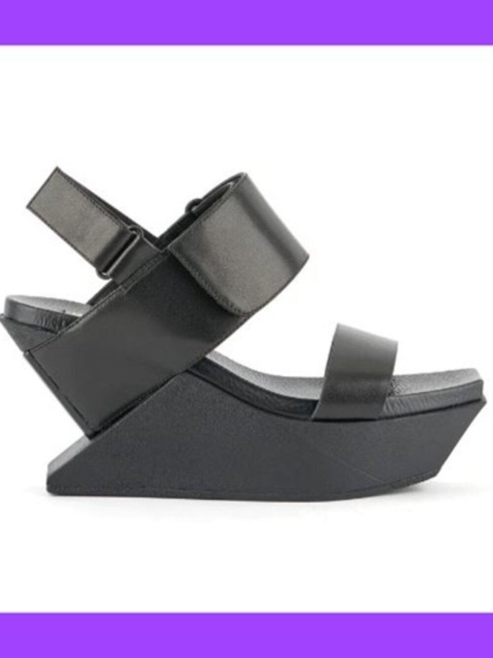 United Nude Delta Wedge Sandal in Black - Size 40 (NWT)